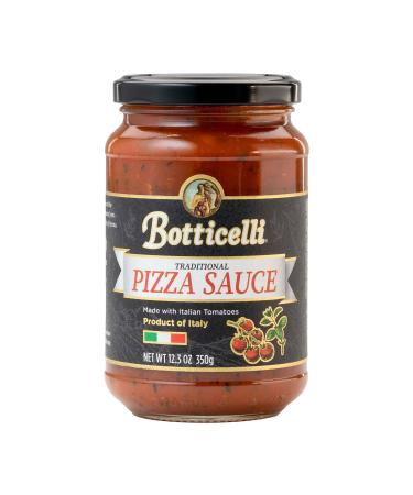 Botticelli Premium Italian Pizza Sauce for Authentic Italian Taste - (Pack of 2) - Whole30 Approved - Made in Italy, Low Carb, Low Sugar, Keto-Friendly Premium Italian Pizza Sauce - 12.3oz