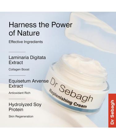 Dr Sebagh Replenishing Cream | Retinol & Collagen Moisturizer for Repairing & Hydrating Skin - Soothes Irritation & Calms Redness - Vitamin E & Ceramides - 1.7 fl Oz - Buy Online on SooperMarket.com