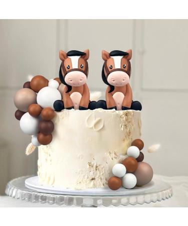 KEEPARTY 27 PCS Horse Cake Toppers Ball Cake Picks Horse Baby Shower Cake Decoration for Horse Theme Party Favors Supplies - Buy Online on SooperMarket.com