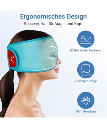 ComfyTemp Cool Sleep Mask with Gel Pads - Alleviate Dark Circles Headaches & Fever | 2-Pack Eye Compress for Men & Women - Buy Online on SooperMarket.com