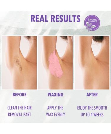 Waxing Kit with Hard Wax Beans - Painless Hair Removal for Women Men - At Home Waxing Kit for Sensitive Skin - Includes Wax Warmer and Applicator Sticks - Eyebrow, Armpit, Bikini, Brazilian - Buy Online on SooperMarket.com