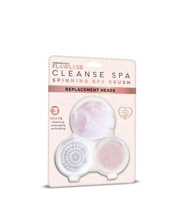 Finishing Touch Flawless Cleanse Spa Body Brush Replacement Attachments, 3 Pack 3 Piece Set