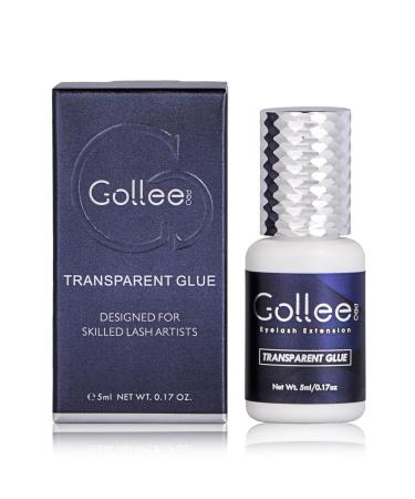 Transparent Eyelash Extension Glue Lash Glue for Eyelash Extensions - (0.17fl.oz / 5ml) 1-2 S Fast Drying/Retention 6 Week/Clear Eyelash Adhesive for Eyelash Extensions Professional Supplies
