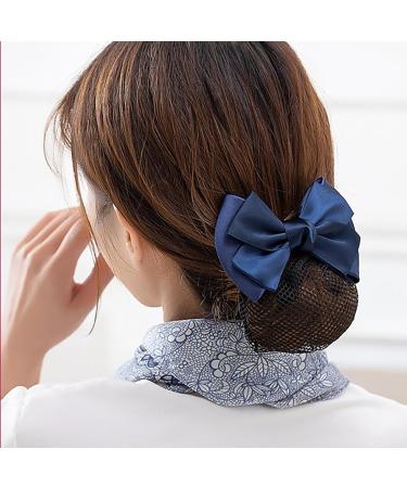 2 Pieces Hair Bowknot Bun Covers | Elastic Mesh Hair Caps for Nurses & Flight Attendants - Shop Internationally! - Buy Online on SooperMarket.com