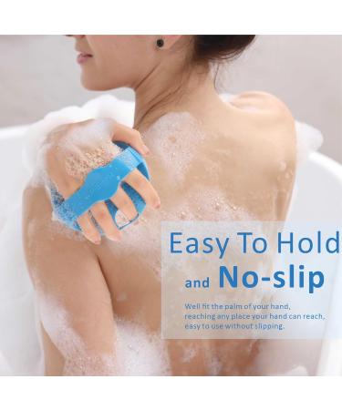 HIEERBUS Silicone Body Scrubber Gentle Exfoliating Body Scrubber in Shower Silicone Loofah with Easily Lather Bristles Long Lasting and More Hygienic Than Traditional Shower Loofah 1Pack Blue  - Buy Online on SooperMarket.com