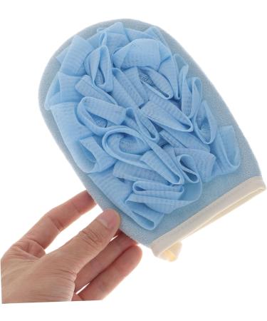2pcs Exfoliating Gloves for Shower | Double-Sided Loofah | Blue & Pink - Remove Dead Skin & Enhance Your Skincare Routine - Buy Online on SooperMarket.com