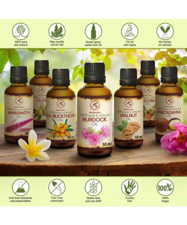 Valler Root Oil 50ml - Pure Arctium Lappa Burdock Oil for Hair & Skin Care | Best Natural Spa Oil in Glass Bottle - Buy Online on SooperMarket.com