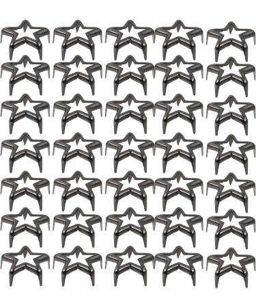 EXCEART 100 Pcs Five Claw Nail Leather Rivets Star Rivets for Leather Diy Cloth Material Degreasing Jacket Blackx2pcs 1.2X1.2CMx2pcs - Buy Online on SooperMarket.com