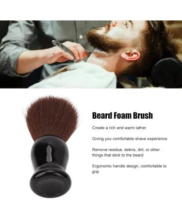 Pilipane Shave Brush - Quick Drying Bart Brush for Men | Soft Brown Nylon Hair & Comfortable Black Handle | Perfect for Home & Salon Beard Care - Buy Online on SooperMarket.com