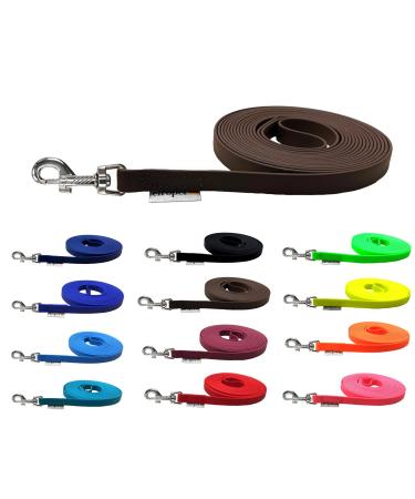 Drag line for dogs Biothane dog leash medium / large dogs width 16mm 1m / 3m / 10m / 15m (1m without hand loop brown) 1m without hand loop brown