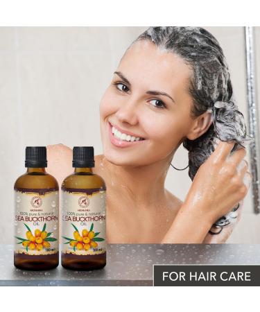 Pure Sea Buckthorn Oil 200ml - Cold-Pressed Sanddorn Oil for Skin & Body Care - Natural Hippophae Rhamnoides Carrier Oil - Buy Online on SooperMarket.com