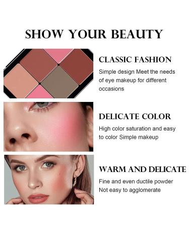 12-Color Blush Palette: Long-Wearing, Blendable, Cruelty-Free Face Makeup - Buy Online on SooperMarket.com