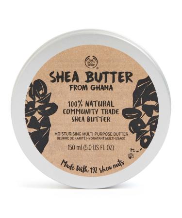 The Body Shop 100% Natural Shea Butter   Nourishing Multi Purpose Butter for Body  Hair  Face & Lips   Vegan   5 oz