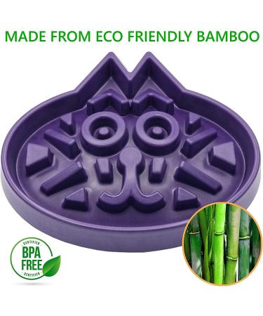 Veterinarian-Designed Large Purple Cat Puzzle Feeder Bowl for Enrichment and Activity - Buy Online on SooperMarket.com