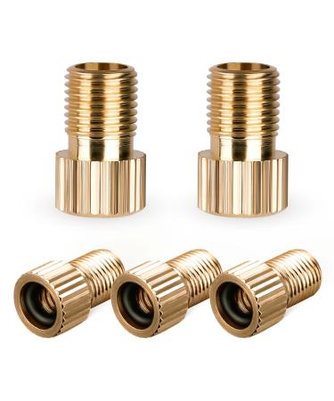 5 pieces of bicycle valve adapter All valve adapter with sealing ring bicycle autoventile adapter air pump adapter French valve adapter for bicycle pump stand pump air ball pump