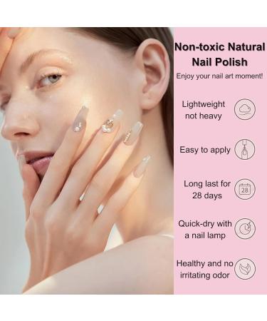 Gel Nail Polish Set with Lamp Starter Kit 3 Colors Pink Nude Gel Nail Polish Set Gel Nail Extension Kit No Wipe Base & Top Coat Gel Nail Kit Gift for Beginner DIY at Home - Buy Online on SooperMarket.com