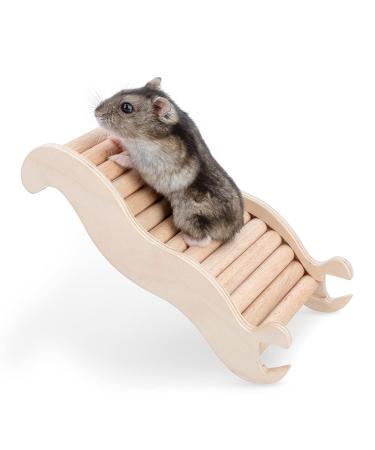 Niteangel Hamster Climbing Toy Wooden Ladder Bridge for Hamsters Gerbils Mice and Small Animals Small - 6.3'' L
