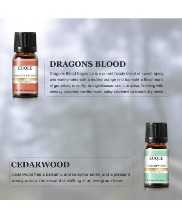 EUQEE 6PCS Men's Fragrance Oils Gift Set - Premium Grade 10ml Scents for Men's Pubs - Leather, Sweet Tobacco, Dragon's Blood, Sandalwood, Bay Rum, Cedarwood - Buy Online on SooperMarket.com