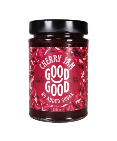 GOOD GOOD Sweet Cherry Jam - Keto Friendly - Low Calorie Without Added Sugars - Vegan - Gluten Free - Preserves