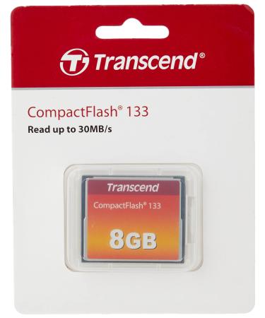 Transcend 8GB CompactFlash Memory Card 133x (TS8GCF133) 8 GB