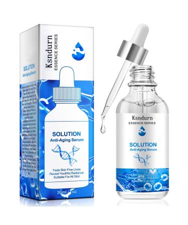 Solution Facial Serum Ksndurn Face Anti Aging Serum Collagen Serum Reduce Fine Lines & Wrinkles Hydrate & Plump Skin (30ml)