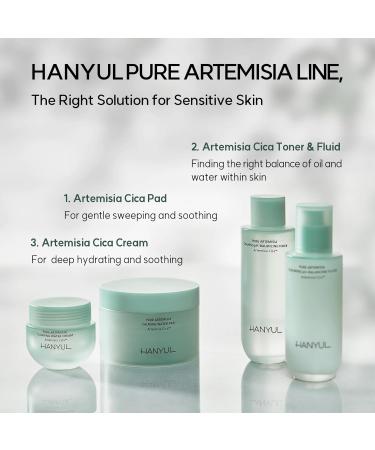 HANYUL Pure Artemisia Calming Toner Pads - Deep Moisturizing Quick Soothing Facial Pads for Redness Relief | Cica & Herb Extracts | Korean Pre-Makeup Skin Care - 60 Sheets 5.74 Fl Oz - Buy Online on SooperMarket.com