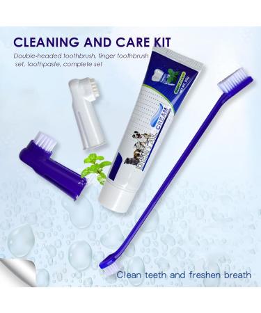 Visiblurry Cat Toothbrush & Pet Toothpaste Set | Essential Puppy Supplies for Home & Veterinary Care - Buy Online on SooperMarket.com