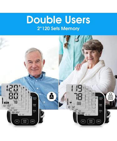 CARMAS Blood Pressure Monitor Upper Arm with Large Cuff - Large LCD Display, Automatic Machine, 240 Memory Sets (Black) - Buy Online on SooperMarket.com