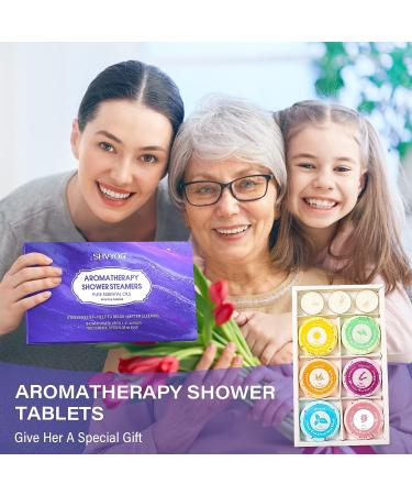 6-Piece Essential Oil Shower Steamers & Tea Candle Bath Bombs Set for Women | Pure Essential Oils | Home Spa Gift | Mother's Day Idea - Buy Online on SooperMarket.com