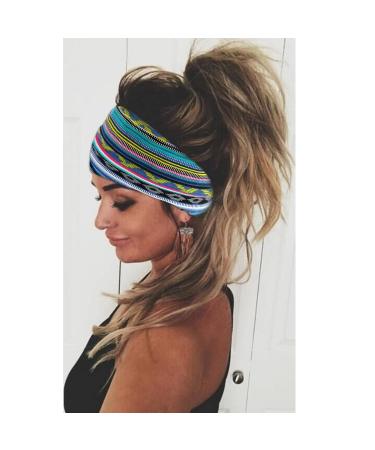 STGDAK Boho Headbands for Women - 4 Pack Stretchy Turban Headbands for Yoga and Running - Stylish Hair Accessories for Teen Girls - Buy Online on SooperMarket.com