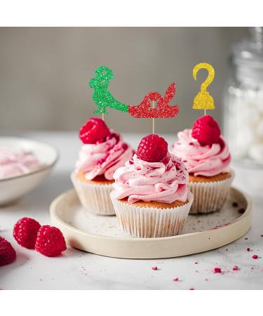 24Pcs Pirate Cupcake Toppers Rudder Nautical Sailing Cupcake Toppers for Boy Colorful Glitter Pirate Cupcake Picks for Baby Shower Pirate Themed Birthday Party Decoration - Buy Online on SooperMarket.com