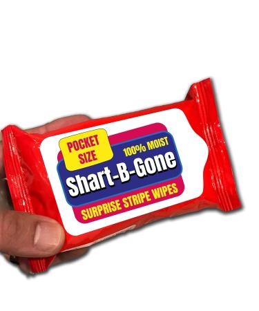 Shart Be Gone Surprise Stripe Wipes - Funny Travel Size Moist Wipes for Teens & Adults | International Shipping Available - Buy Online on SooperMarket.com