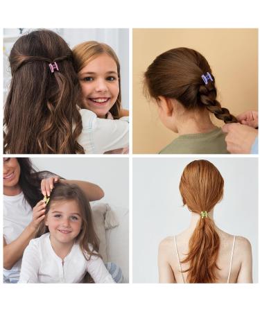 WLLHYF 12pcs Mini Hair Clips - Durable Non-Slip Jaw Clips for Women & Girls - 90s Multicolor Matte Accessories for Thin Thick Curly Hair - Buy Online on SooperMarket.com