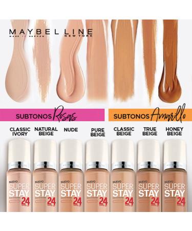 Maybelline Super Stay 24Hr Makeup - Classic Ivory (1 fl oz) - Buy Online on SooperMarket.com