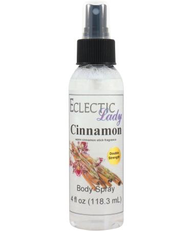Cinnamon Body Spray (Double Strength) 4 ounces Body Mist for Women with Clean Light & Gentle Fragrance Long Lasting Perfume with Comforting Scent for Men & Women Cologne with Soft Subtle Aroma Double Strength 4 Fl Oz (Pack of 1)