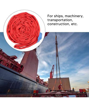 High-Quality 4m Polyester Crane Lifting Rope | Durable Flat Lifting Strap for Ship Transport | Wear-Resistant & Tight Seams - Buy Online on SooperMarket.com