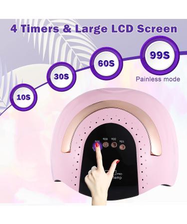 268W UV LED Nail Dryer for Gel Polish | 57 Dual Light Beads, 4 Timer Settings, Auto Sensor - Buy Online on SooperMarket.com