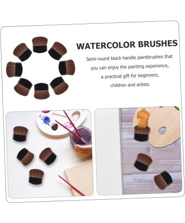 KALLORY 8pcs Painting Brush Drawing Art Supplies Stain Sponge Brush Eyeshadow Sponge Applicator Wood Black 4X3cm - Buy Online on SooperMarket.com