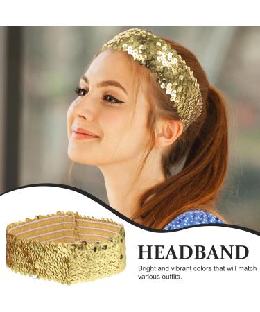 Lurrose Green Sequin Headband for Women & Girls - 1pc Gold Size 1 - Stylish Hair Accessory for Any Occasion - Buy Online on SooperMarket.com