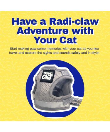 Travel Cat Harness and Leash Set - Adjustable Comfort Fit Mesh Vest Harnesses with Reflective Strap - Snug Fit Harness for Cats Kitten for Outdoor Walking Grey Large (Chest 16-19 inch) Grey L - Buy Online on SooperMarket.com