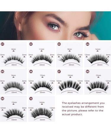 ToyRis Magnetic Eyelashes and Eyeliner Kit - 10 Pairs Mixed Styles | Waterproof Reusable 3D 5D False Lashes with Tweezers - No Glue Needed - Buy Online on SooperMarket.com