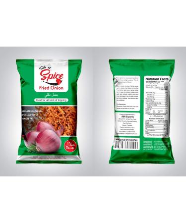 Taste of Spice Fried Onions 14oz (Pack of 2) - Crispy Fried Shallots | Gluten Free, Organic, Vegan, Non-GMO - Buy Online on SooperMarket.com