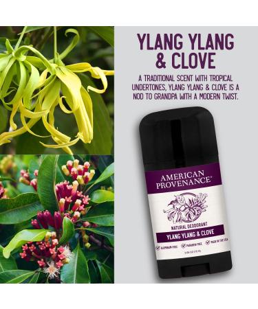 American Provenance Aluminum Free Natural Deodorant For Women and Men - Ylang Ylang and Clove - 24 Hour Odor Protection - Cruelty Free - Made in the USA (1 pack) Ylang Ylang & Clove - Buy Online on SooperMarket.com