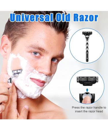 8Pcs Razor Blades Refills with 1 Handle Razors for Mach 3 Blades Replacement Blade with Double Lubrication Strip Compatible with Mach 3 Handles Shaving Manual Shaver Blade Men Father Boyfriend - Buy Online on SooperMarket.com