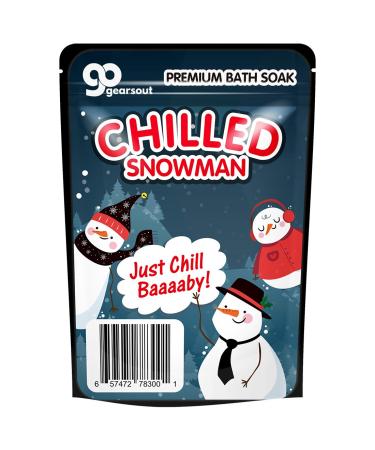 Chilled Snowman Bath Soak - Cute Snowman Bath Gift for Boys and Girls Blue Salts Stocking Stuffer