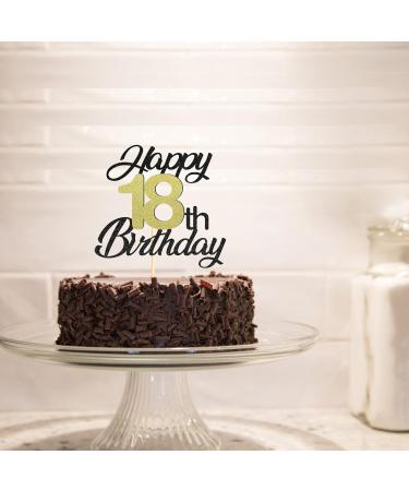 Shop Sumerk 18th Birthday Cake Attachments | Gold & Black Party Decorations | Perfect for Birthday Celebrations - Buy Online on SooperMarket.com