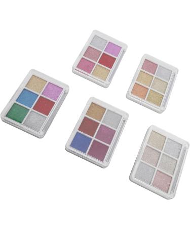6 Colors Glitter Metallic Mirror Effect Nail Powder Long Lasting and Fine Powder Texture Suitable for DIY Nail Art with 15 Eyeshadow Sticks - Buy Online on SooperMarket.com