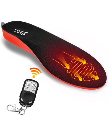 Heated Insoles for Men Women Rechargeable  Foot Warmer Heating Shoe Inserts with Remote Control  Wireless Electric Insole for Boots Hunting Ski Snowboard Motorcycle Hiking by V.Step L (Fits US Men 9-14/Women 10-15)