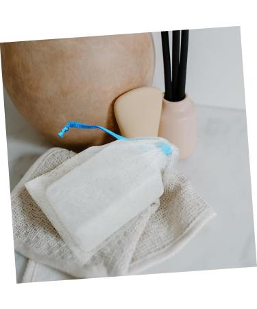 Baluue 8pcs Soap Mesh Bag Cleansing Foaming Net Face Cleansing Shower Soap Saver Soap Bag Fabric Sky-blue - Buy Online on SooperMarket.com