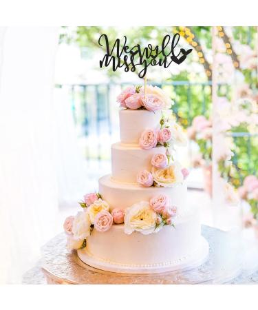 Arthsdite We Will Miss You Cake Topper Farewell Cake Decoration for Job Change Farewell Retirement Graduation Party Cake Decoration Supplies - Black Glitter - Buy Online on SooperMarket.com